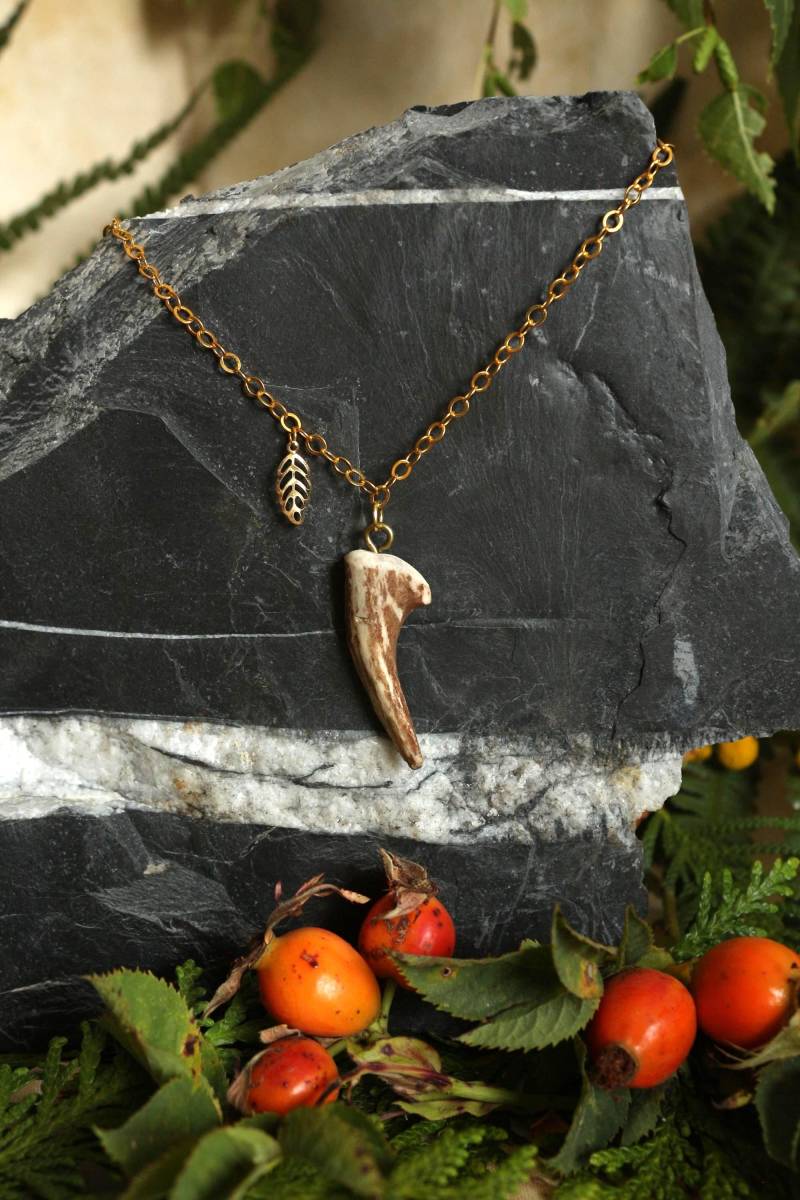 Handgemachte Geweihkette in Gold Und Bronze | Upcycling Schmuck Aus Echtem Geweih Für Waldliebhaber Naturamulett Unisex Boho Handgemachte Geweihkette in Gold Und Bronze | Upcycling Schmuck Aus Echtem Geweih Für Waldliebhaber Naturamulett Unisex Boho von WALDHALL