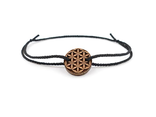 WALDHERZ Armband Blume des Lebens aus Walnussholz & EcoKordel | Holz | Lebensblume | handgefertigt in Deutschland | nachhaltig und vegan WALDHERZ Armband Blume des Lebens aus Walnussholz & EcoKordel | Holz | Lebensblume | handgefertigt in Deutschland | nachhaltig und vegan von WALDHERZ