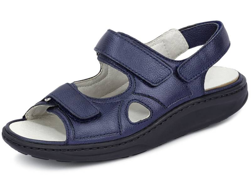 Waldläufer Klett-Sandale mit Abrollfunktion, Stahlblau, Schuhgröße 4 von Waldläufer