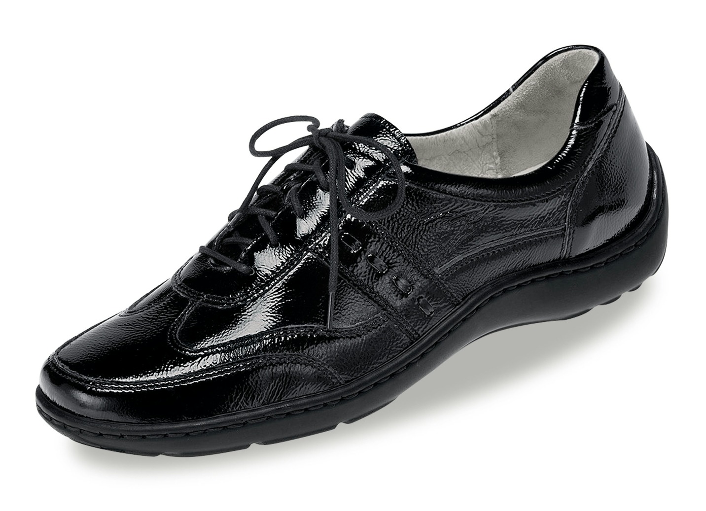 Waldläufer Schnürschuh aus edlem Leder, Schuhgröße 4 1/2, Schwarz von Waldläufer