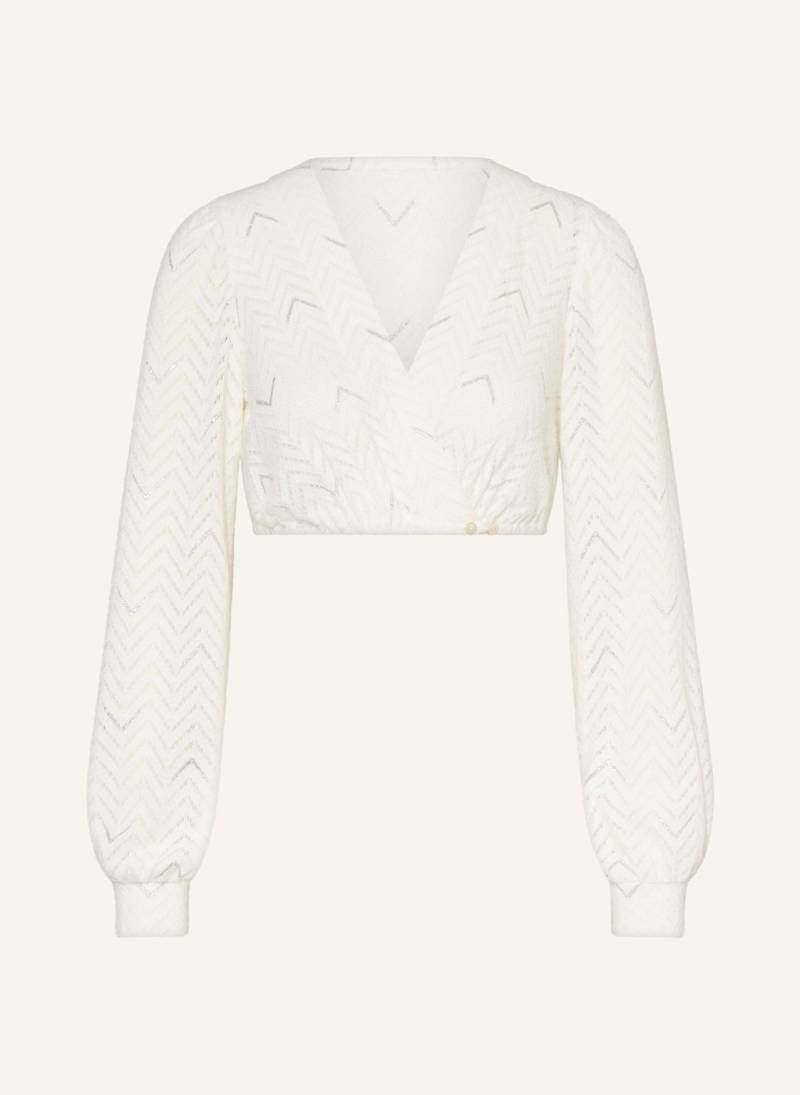 Waldorff Dirndbluse Mit Glitzergarn weiss von WALDORFF