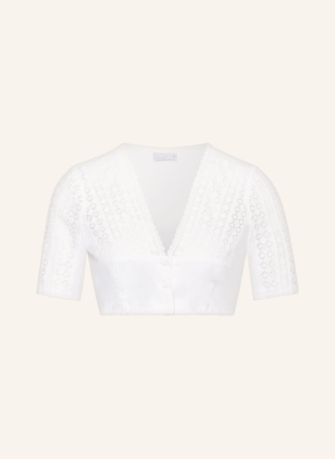 Waldorff Dirndlbluse Mit Spitze weiss von WALDORFF