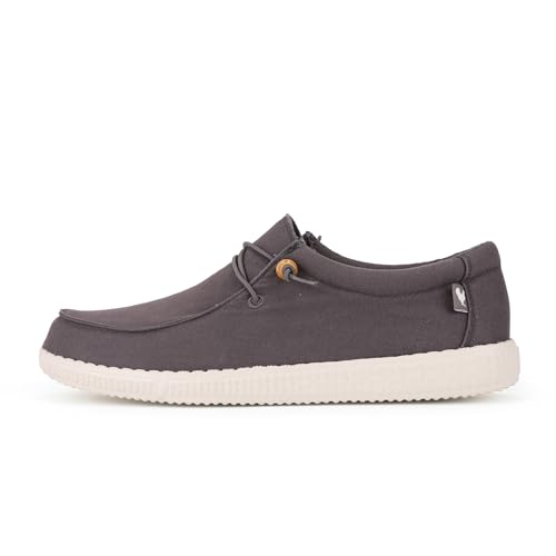 WALK IN PITAS WP150 WALLABI WASHED | Herren Mokassins | Casual Bootsschuhe | Sommer-Sneakers | Herren Freizeitschuhe | Pitas Herrenschuhe | Dunkelgrau 43 von WALK IN PITAS