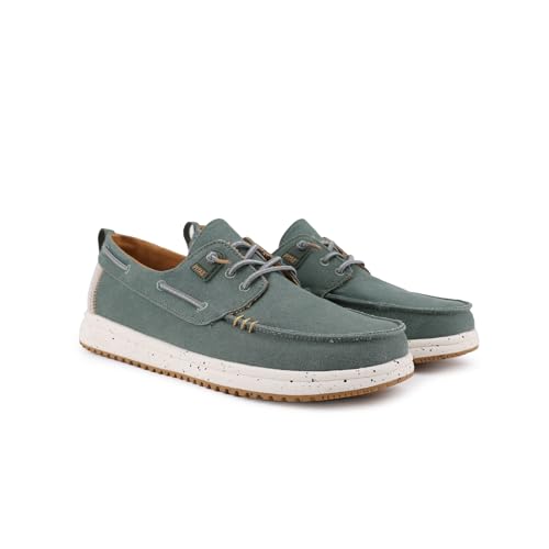 WALK IN PITAS | Byron | Herren Mokassins | Flache Slipper für Männer | Slip on Loafer | Sneakers | Schlupfschuhe | Freizeitschuhe | Walkinpitas Schuhe | Grün 40 von WALK IN PITAS