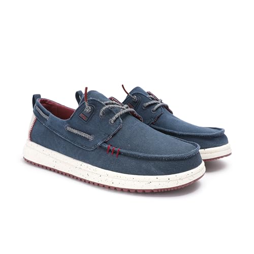 WALK IN PITAS | Byron | Herren Mokassins | Flache Slipper für Männer | Slip on Loafer | Sneakers | Schlupfschuhe | Freizeitschuhe | Walkinpitas Schuhe | Marino 43 von WALK IN PITAS