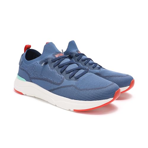 WALK IN PITAS | CUE Man | Herren Sneakers | Flache Slipper für Männer | Slip on Loafer | Mokassins | Schlupfschuhe | Freizeitschuhe | Walkinpitas Schuhe | Blau 41 von WALK IN PITAS