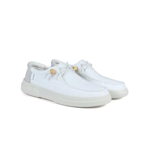 WALK IN PITAS | Kila | Damen-Mokassins | Bootsschuhe | Toe Shoes | Slip on Loafer | Sneakers | Sommerschuhe | Schlupfschuhe | Freizeitschuhe | PITAS Schuhe | Weiß 36 von WALK IN PITAS