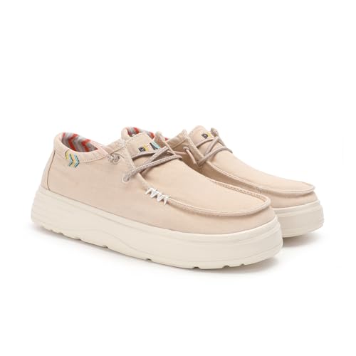 WALK IN PITAS | Natal | Damen-Mokassins | Bootsschuhe | Toe Shoes | Slip on Loafer | Sneakers | Sommerschuhe | Schlupfschuhe | Freizeitschuhe | PITAS Schuhe | Beige 41 von WALK IN PITAS