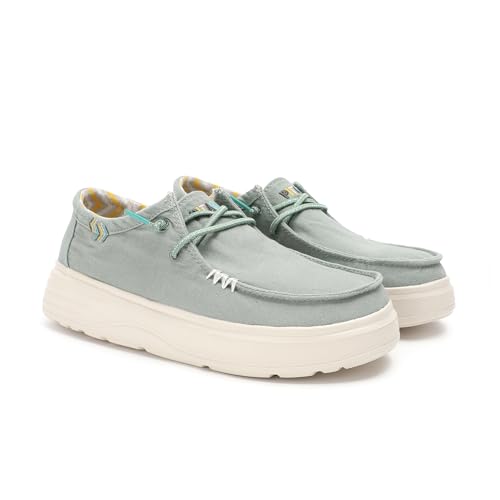 WALK IN PITAS | Natal | Damen-Mokassins | Bootsschuhe | Toe Shoes | Slip on Loafer | Sneakers | Sommerschuhe | Schlupfschuhe | Freizeitschuhe | PITAS Schuhe | Grün 37 von WALK IN PITAS