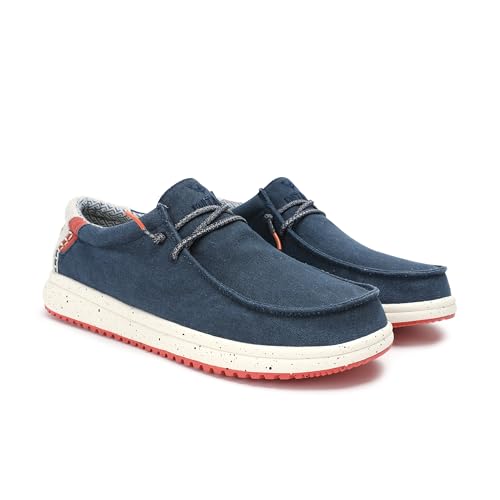 WALK IN PITAS | Nias | Herren Mokassins | Flache Slipper für Männer | Slip on Loafer | Sneakers | Schlupfschuhe | Freizeitschuhe | Walkinpitas Schuhe | Marino 40 von WALK IN PITAS