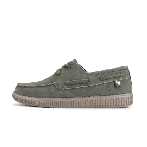 WALK IN PITAS | WP150 Boat Washed | Herren Mokassins | Flache Slipper für Männer | Slip on Loafer | Sneakers | Schlupfschuhe | Freizeitschuhe | Walkinpitas Schuhe | Kaki 43 von WALK IN PITAS