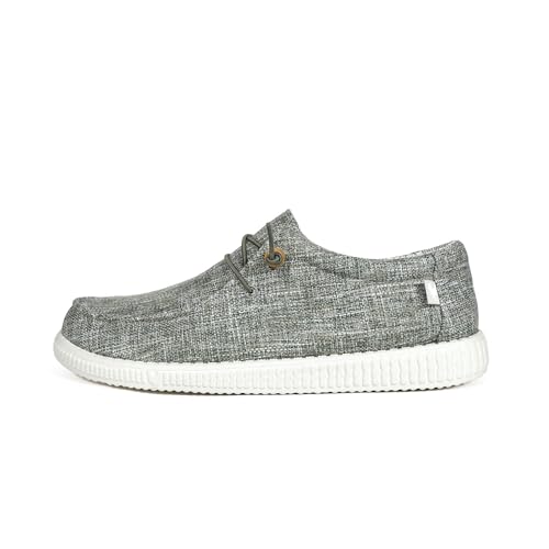 WALK IN PITAS | WP150 WALLABI Linen | Herren Mokassins | Flache Slipper für Männer | Slip on Loafer | Sneakers | Schlupfschuhe | Freizeitschuhe | Walkinpitas Schuhe | Kaki 45 von WALK IN PITAS
