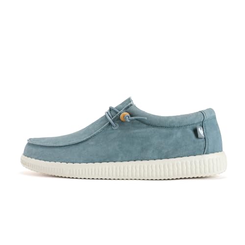 WALK IN PITAS WP150 WALLABI Washed | Herren Mokassins | Casual Bootsschuhe | Sommer-Sneakers | Herren Freizeitschuhe | Pitas Herrenschuhe | Aqua 43 von WALK IN PITAS