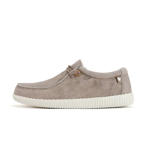 WALK IN PITAS WP150 WALLABI Washed | Herren Mokassins | Casual Bootsschuhe | Sommer-Sneakers | Herren Freizeitschuhe | Pitas Herrenschuhe | Beige 43 von WALK IN PITAS