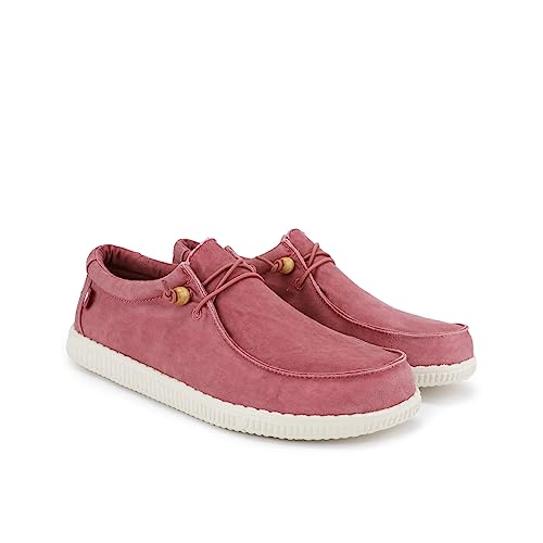 WALK IN PITAS | WP150 WALLABI Washed | Herren Mokassins | Flache Slipper für Männer | Slip on Loafer | Sneakers | Schlupfschuhe | Freizeitschuhe | Walkinpitas Schuhe | Erdbeere 41 von WALK IN PITAS