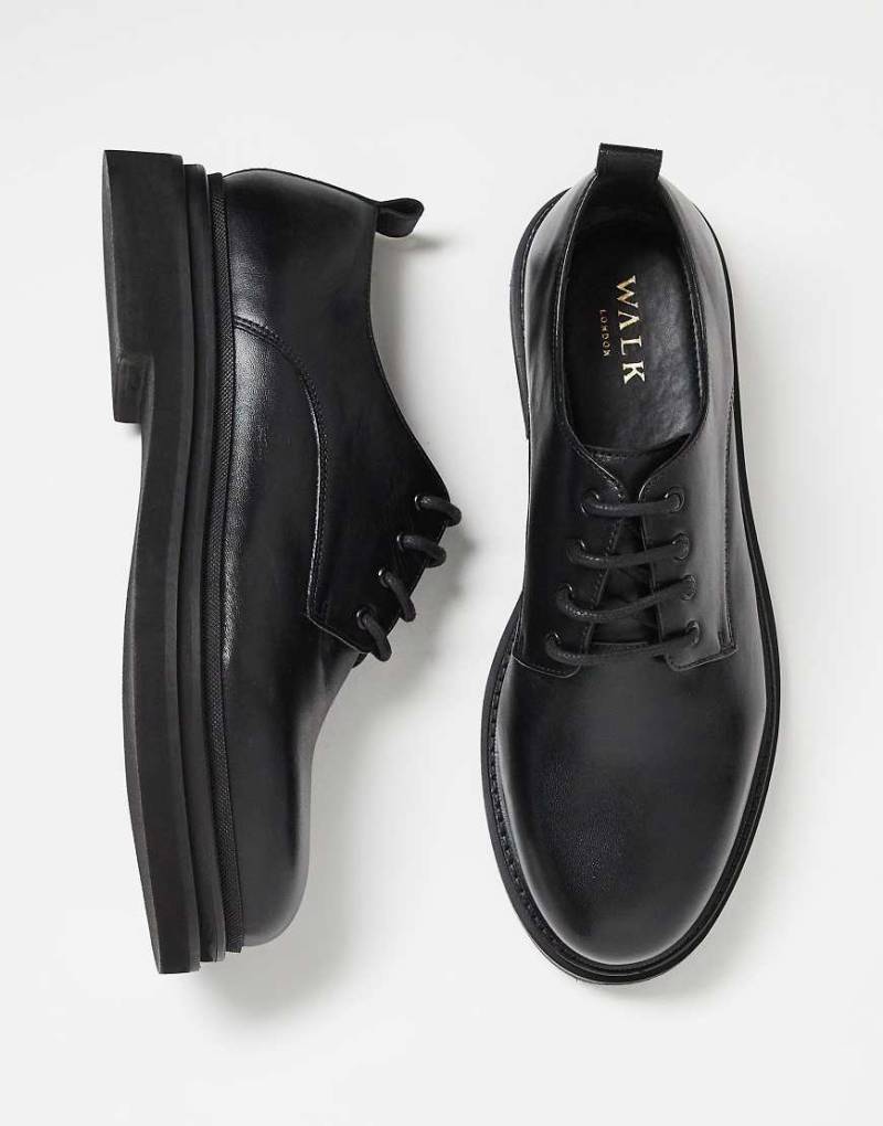 Walk London - Brooklyn - Derby-Schuhe aus Leder in Schwarz von WALK LONDON