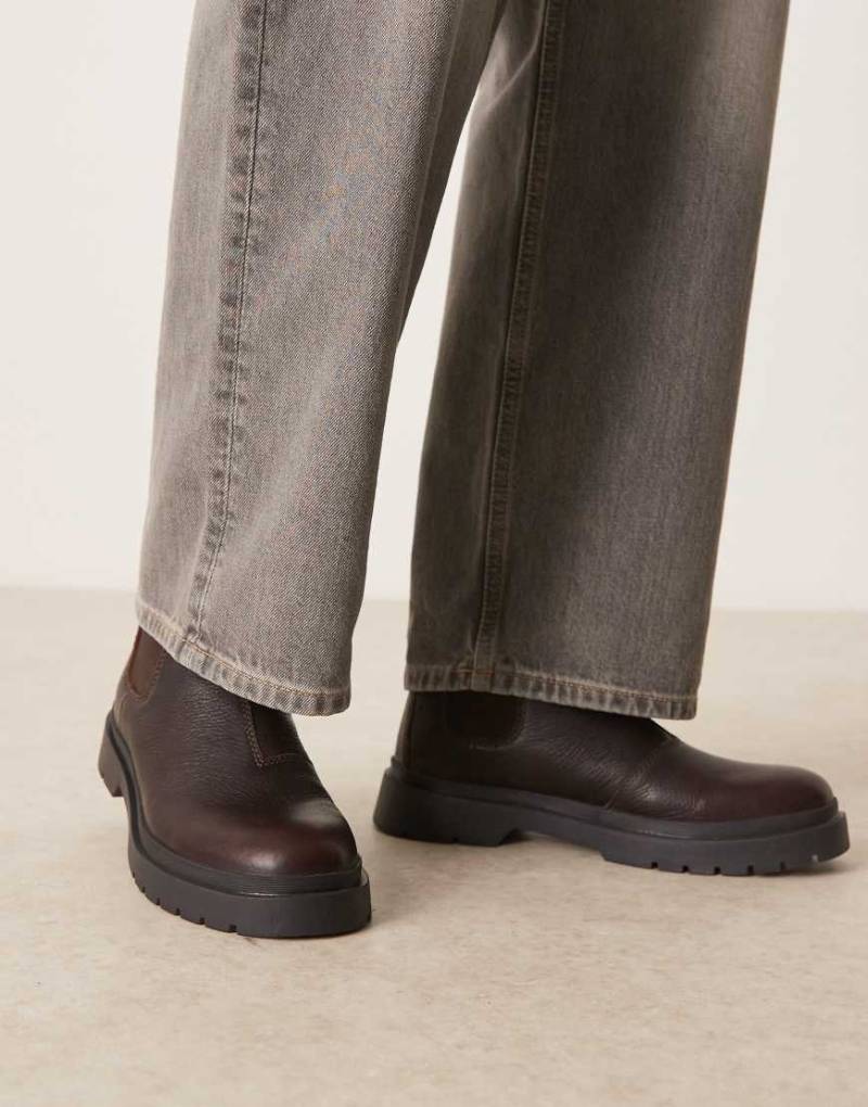 Walk London - Callum - Chelsea-Stiefel in Braun mit Naht von WALK LONDON