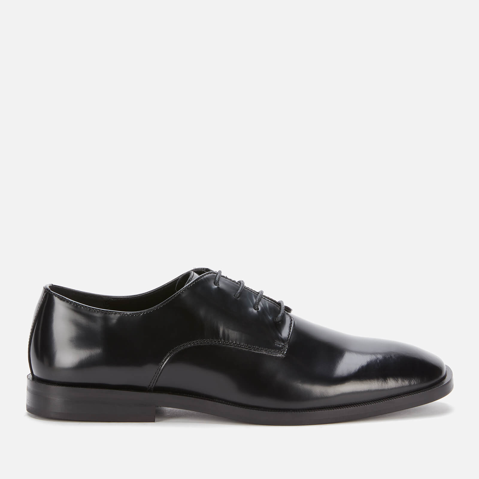 Walk London Men's Alex Leather Hi-Shine Leather Derby Shoes - Black - UK 10 von WALK LONDON