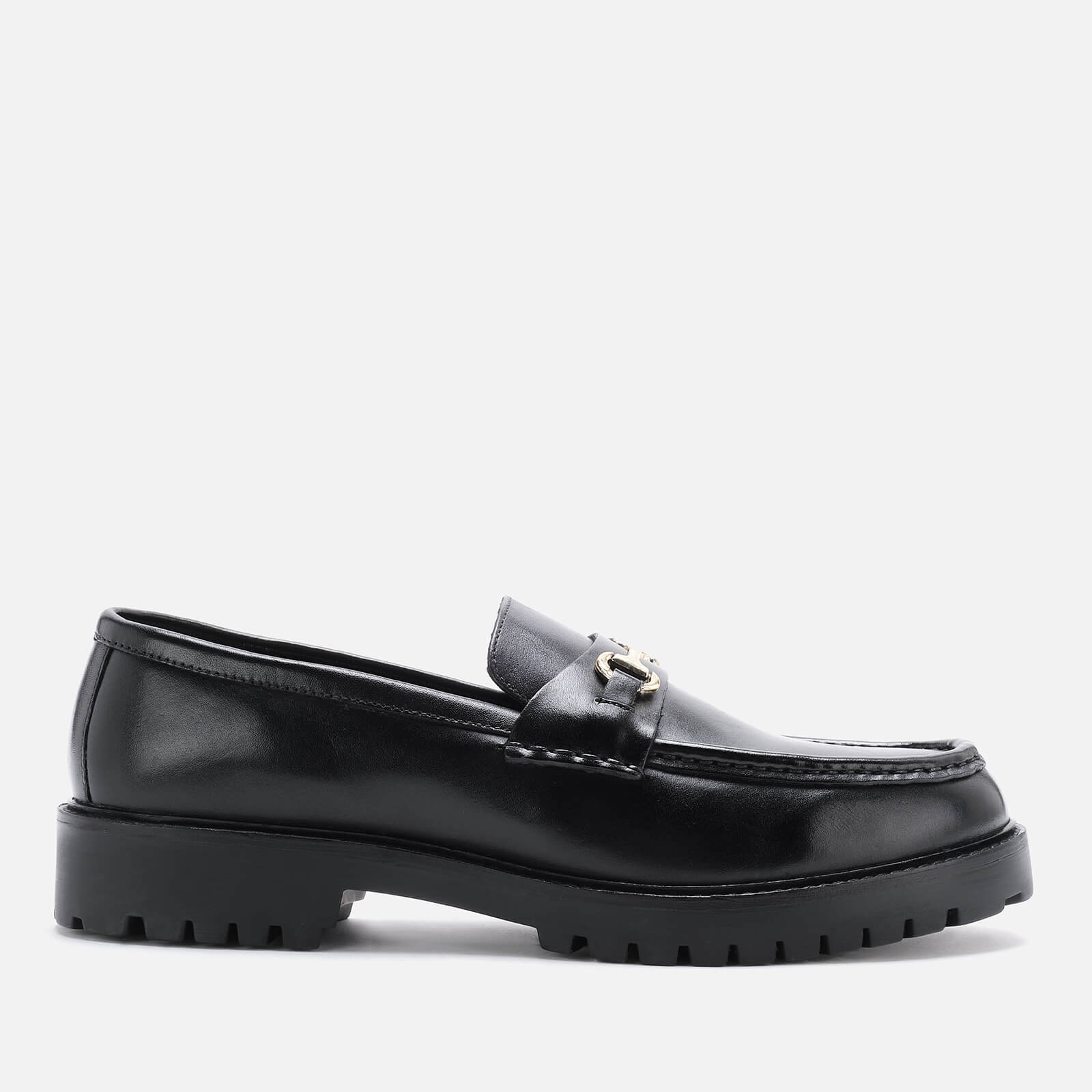 Walk London Men's Sean Leather Trim Loafers - Black - UK 8 von WALK LONDON