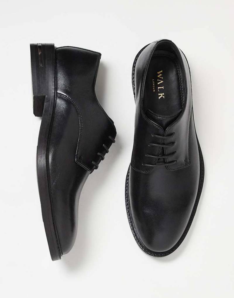 Walk London - Oliver - Schnürschuhe aus schwarzem Leder von WALK LONDON