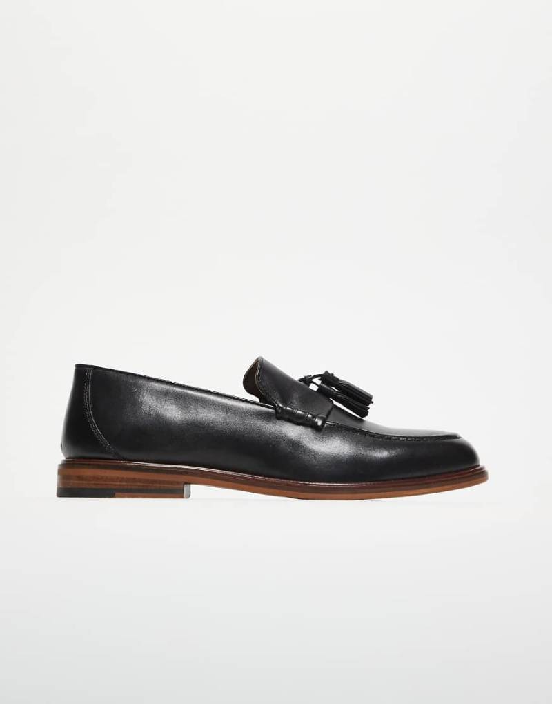 Walk London - Putney - Leder-Loafer in Schwarz mit Quasten von WALK LONDON