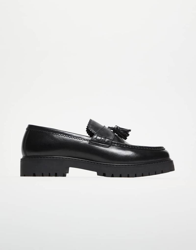 Walk London - Sean - Loafer mit Bommel in Schwarz von WALK LONDON