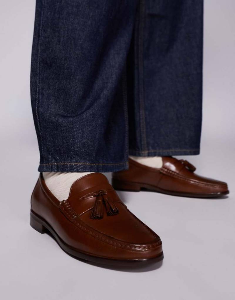 Walk London - Tino - Leder-Loafer in Hellbraun mit Quasten von WALK LONDON