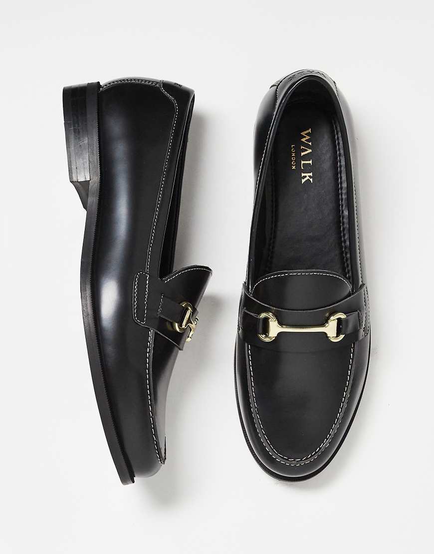 Walk London - Torbole - Loafer in Schwarz mit Besatz von WALK LONDON