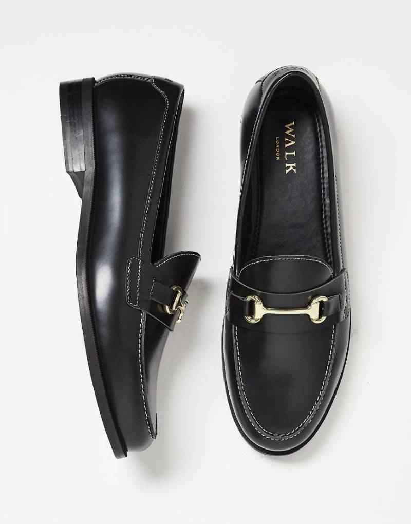 Walk London - Torbole - Loafer in Schwarz mit Besatz von WALK LONDON
