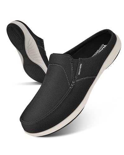 Herren-Hausschuhe mit Fußgewölbeunterstützung, atmungsaktive Hausschuhe für Herren mit Samtfutter, orthopädischer Schlupfschuh für Plantarfasziitis, für drinnen und draußen, mit rutschfester von WALK·HERO COMFORT AND SUPPORT