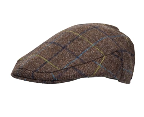 WALKER AND HAWKES - Alfred - Schiebermutze aus Abraham Moon Tweed - Eiche Braun - XXL von WALKER AND HAWKES