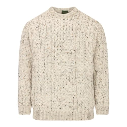 WALKER AND HAWKES Bradwell - Herren Pullover aus Merinowolle - Elfenbeinfarben - L von WALKER AND HAWKES