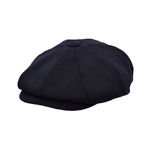 WALKER AND HAWKES - Bridgemoor - Unisex Bakerboy-Ballonmütze aus Melton- 8-Panel-Konstruktion - Dunkelblau - (61cm) von WALKER AND HAWKES