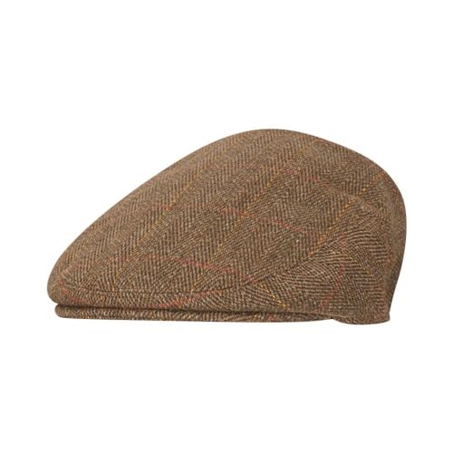 WALKER AND HAWKES - Cambridge - Unisex Schiebermütze aus Tweed - Country-Stil - Braun Tweed - XXL (61cm) von WALKER AND HAWKES