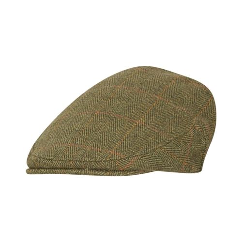 WALKER AND HAWKES - Cambridge - Unisex Schiebermütze aus Tweed - Country-Stil - Dunkles Salbeigrün - von WALKER AND HAWKES