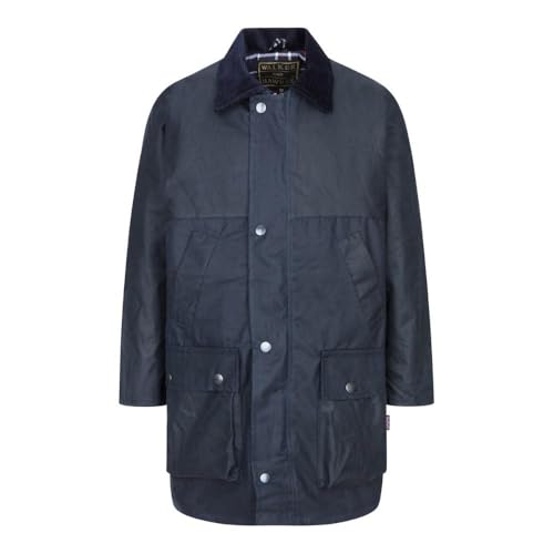 WALKER AND HAWKES - Children's Wax Padded Hudson Jacket - Navy - 30 (Age 9/10) von WALKER AND HAWKES