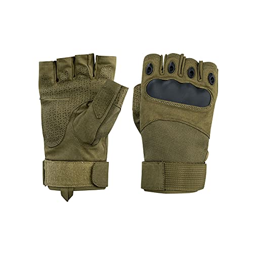 WALKER AND HAWKES - Fingerlose Handschuhe - für Jagd & Sport - rutschfest - Knöchelschutz - Grün - M von WALKER AND HAWKES