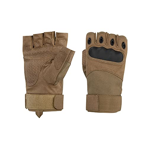 WALKER AND HAWKES - Fingerlose Handschuhe - für Jagd & Sport - rutschfest - Knöchelschutz - Hellbraun - XXL von WALKER AND HAWKES