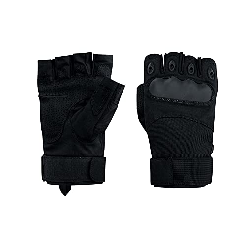 WALKER AND HAWKES - Fingerlose Handschuhe - für Jagd & Sport - rutschfest - Knöchelschutz - Schwarz - XL von WALKER AND HAWKES