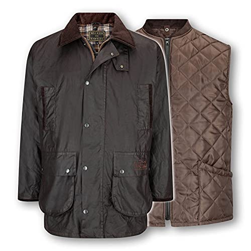 WALKER AND HAWKES Greendale 3-1 - Herren Jacke - 100% gewachste Baumwolle - wattiert - Braun - XXL WALKER AND HAWKES Greendale 3-1 - Herren Jacke - 100% gewachste Baumwolle - wattiert - Braun - XXL von WALKER AND HAWKES