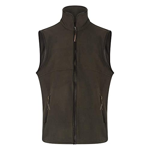 WALKER AND HAWKES Hampton - Herren Fleece-Weste mit Rändern aus Leder - Olivgrün - S WALKER AND HAWKES Hampton - Herren Fleece-Weste mit Rändern aus Leder - Olivgrün - S von WALKER AND HAWKES