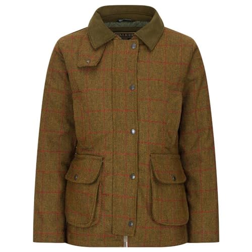 WALKER AND HAWKES - Hazelwood - Damen Country-Jacke aus Tweed - für die Jagd geeignet - Rot gestreift - EU 38 (UK 10) von WALKER AND HAWKES