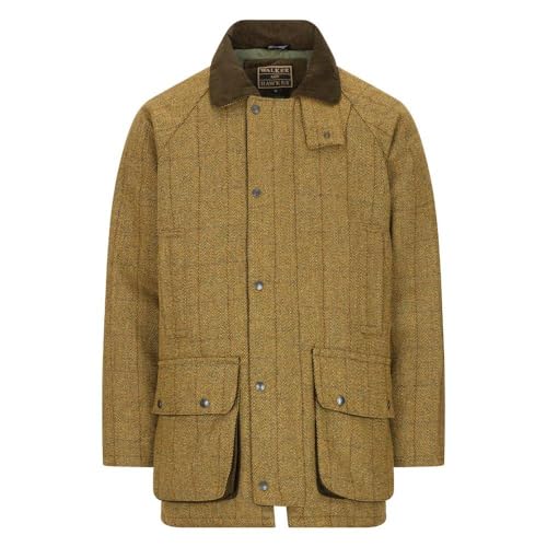 WALKER AND HAWKES Herren Country-Jacke aus Tweed - für die Jagd geeignet - Helles Salbeigrün - Größe 5XL (54"-56") von WALKER AND HAWKES
