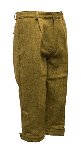 WALKER AND HAWKES Herren Kniebundhose aus Tweed - für die Jagd geeignet - Helles Salbeigrün - Größe 32“ von WALKER AND HAWKES