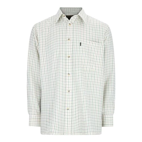 Walker and Hawkes Herren Langarmshirt im Country-Stil - mit Baumwollanteil - pflegeleicht - kariert - Grün - 3XL (48'') von WALKER AND HAWKES