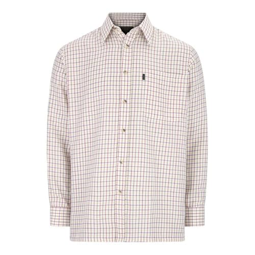 WALKER AND HAWKES Herren Langarmshirt im Country-Stil - mit Baumwollanteil - pflegeleicht - kariert - Rot - 3X-Large von WALKER AND HAWKES