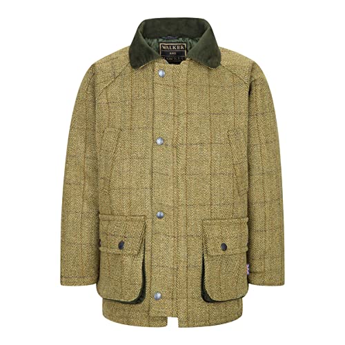 WALKER AND HAWKES Kinder Country-Mantel aus Tweed - für die Jagd geeignet - Helles Salbeigrün - UK 20 (2-3 Jahre) von WALKER AND HAWKES