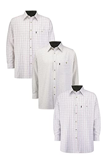 WALKER AND HAWKES - Men's 100% Cotton Brocton Country Shirt - Assorted 3 Pack - 4X-Large (50'') von WALKER AND HAWKES