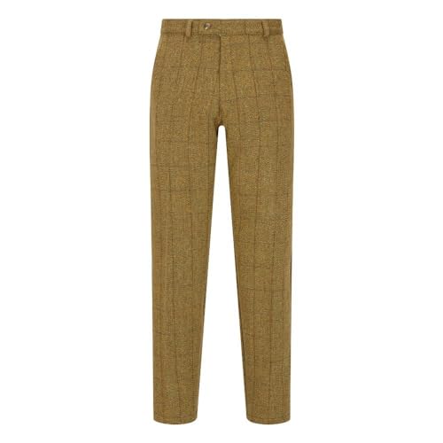 WALKER AND HAWKES - Men's Derby Tweed Leighton Suit Trousers - Light Sage - W34 Regular (31'') von WALKER AND HAWKES