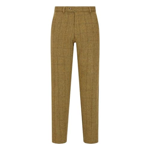 WALKER AND HAWKES - Men's Derby Tweed Leighton Suit Trousers - Light Sage - W38 Regular (31'') von WALKER AND HAWKES